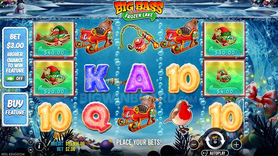 Big Bass Christmas Frozen Lake