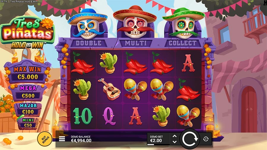 Tres Pinatas Hold & Win